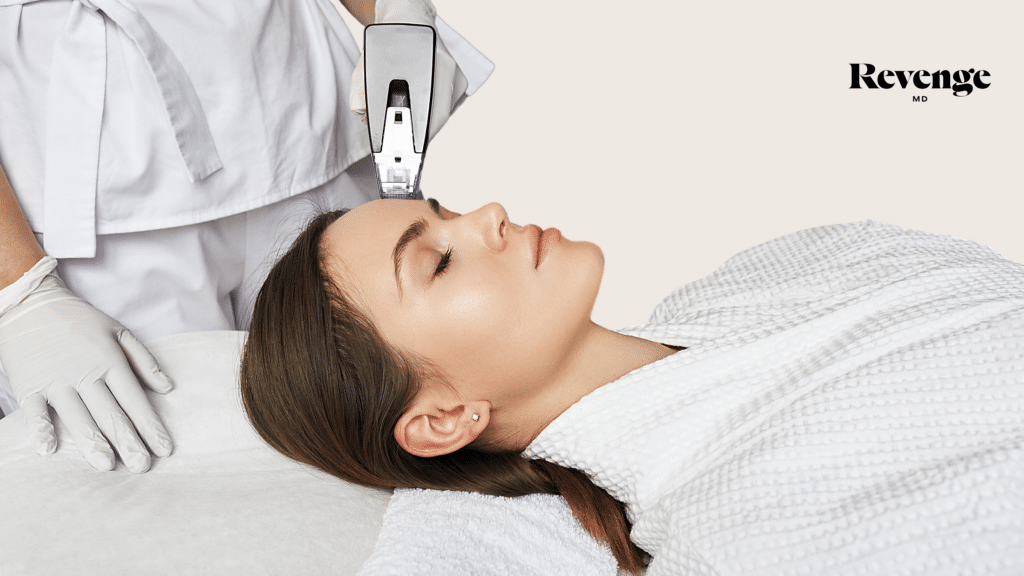 a woman getting a facial massage